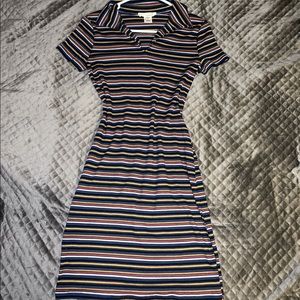 Stripped Modern 80s style dress